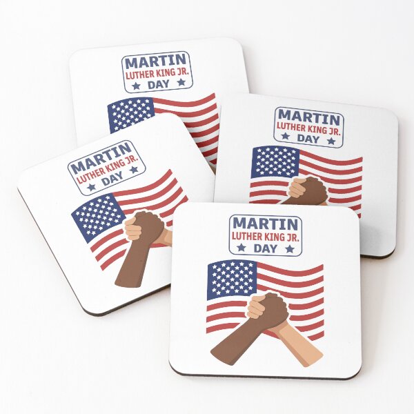 Item preview, Martin Luther King Jr. Day Unity Hands & American Flag – Equality, Freedom, Civil Rights Movement Tribute Design designed and sold by BrainBubbleArt.