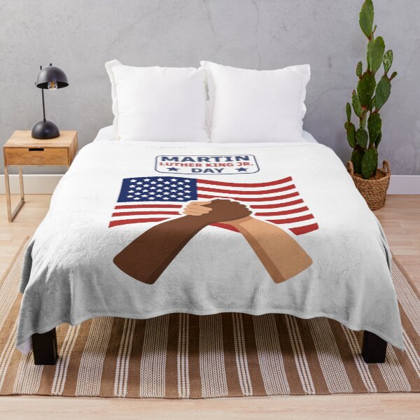Item preview, Martin Luther King Jr. Day Unity Hands & American Flag – Equality, Freedom, Civil Rights Movement Tribute Design designed and sold by BrainBubbleArt.