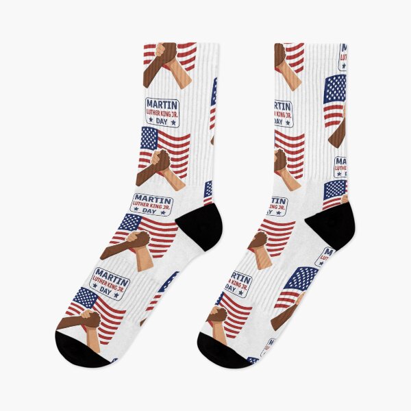 Item preview, Martin Luther King Jr. Day Unity Hands & American Flag – Equality, Freedom, Civil Rights Movement Tribute Design designed and sold by BrainBubbleArt.