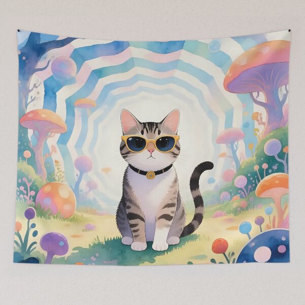 Item preview, A cat wearing sunglasses in a strange place.  designed and sold by Nomad-Maynard.