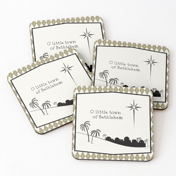 Item preview, O Little Town of Bethlehem wall art designed and sold by Willow & Grace Designs.