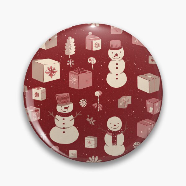 Item preview, Snowmen, Gifts and Festive Cheer in Red & White – Midcentury Merrymint designed and sold by The Print Parlor.
