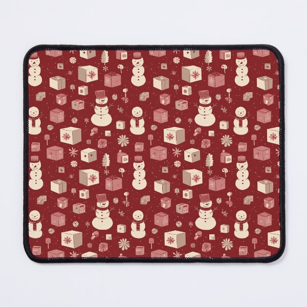 Item preview, Snowmen, Gifts and Festive Cheer in Red & White – Midcentury Merrymint designed and sold by The Print Parlor.