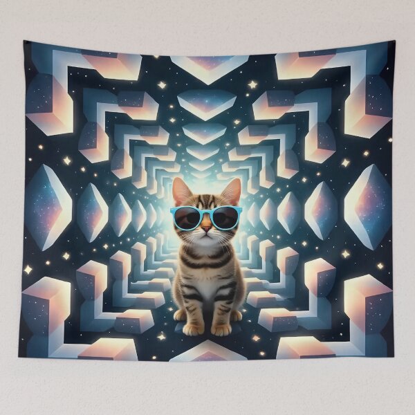 Item preview, A cat wearing sunglasses in a strange place.  designed and sold by Nomad-Maynard.