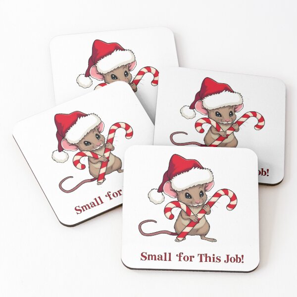 Item preview, XMAS MOUSE Too Small for This Job! designed and sold by Uglyandcute.