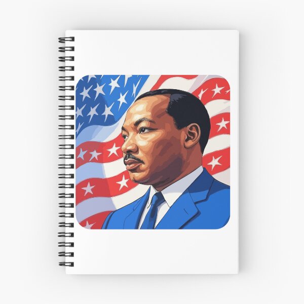 Item preview, Powerful MLK Civil Rights Tribute Art – Inspirational American Flag Portrait | Martin Luther King Legacy Design for Equality & Justice designed and sold by BrainBubbleArt.