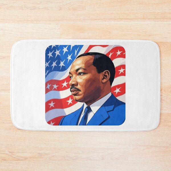 Item preview, Powerful MLK Civil Rights Tribute Art – Inspirational American Flag Portrait | Martin Luther King Legacy Design for Equality & Justice designed and sold by BrainBubbleArt.