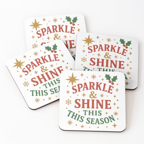 Item preview, Sparkle & Shine This Season – Festive Christmas Holiday Typography Design designed and sold by Sksticker991.