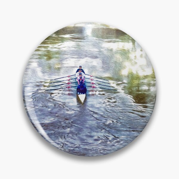 Item preview, Rowing Crew on River Painted Style Artwork designed and sold by Michael van der Hoorn.