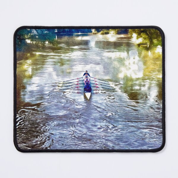 Item preview, Rowing Crew on River Painted Style Artwork designed and sold by Michael van der Hoorn.