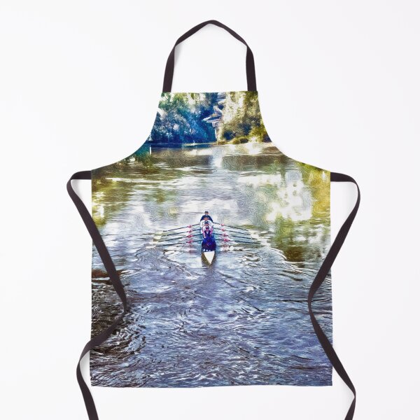 Item preview, Rowing Crew on River Painted Style Artwork designed and sold by Michael van der Hoorn.