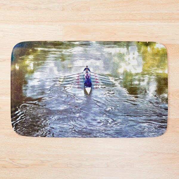 Item preview, Rowing Crew on River Painted Style Artwork designed and sold by Michael van der Hoorn.