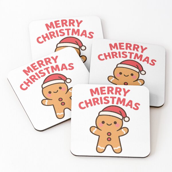 Item preview, Merry Christmas Gingerbread | Cute Kawaii Gingerbread Man in Santa Hat designed and sold by StyleLap.