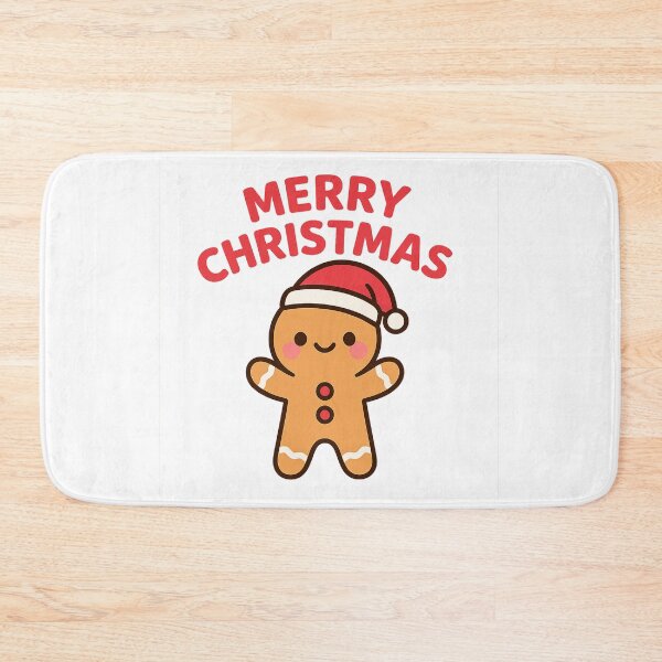 Item preview, Merry Christmas Gingerbread | Cute Kawaii Gingerbread Man in Santa Hat designed and sold by StyleLap.