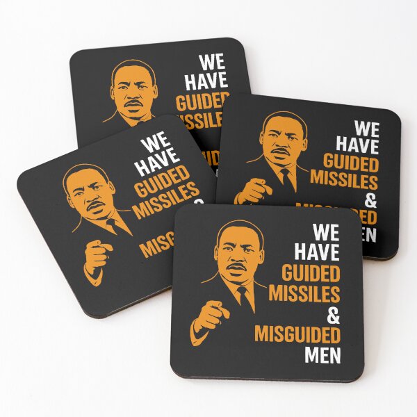 Item preview, We Have Guided Missiles & Misguided Men - Martin Luther King - Guided Missiles & Misguided Men - Powerful Inspirational Quote Design | Peace, Justice & Moral Leadership Art designed and sold by BrainBubbleArt.