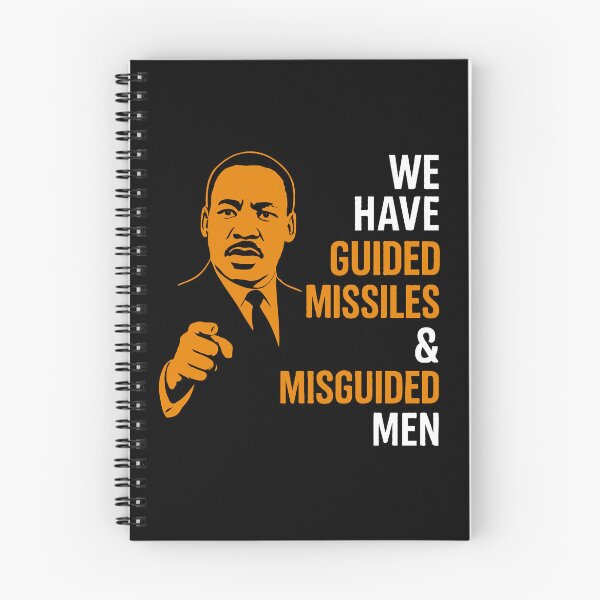 Item preview, We Have Guided Missiles & Misguided Men - Martin Luther King - Guided Missiles & Misguided Men - Powerful Inspirational Quote Design | Peace, Justice & Moral Leadership Art designed and sold by BrainBubbleArt.