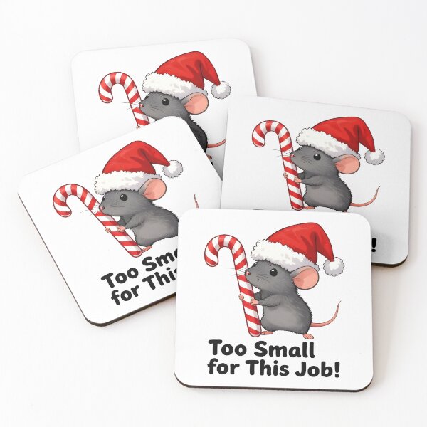 Item preview, XMAS MOUSE Too Small for This Job! designed and sold by Uglyandcute.