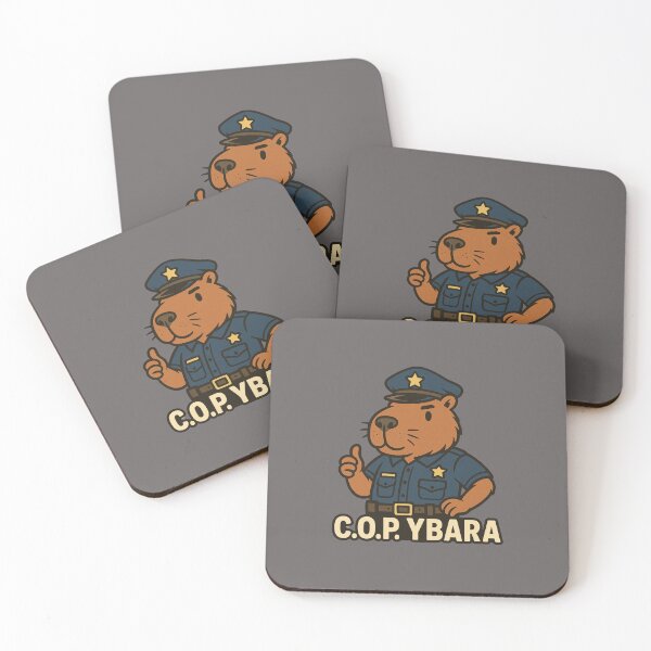 Item preview, C.O.P. Ybara – Funny Capybara Pun Meme Sticker, Shirt & Mug designed and sold by RollFuzzy.