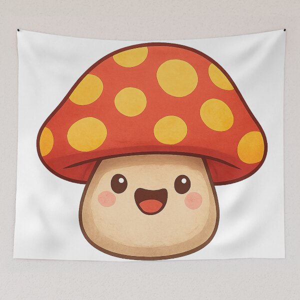 Aperçu de l'œuvre Champignon heureux créée et vendue par MaviPrints.