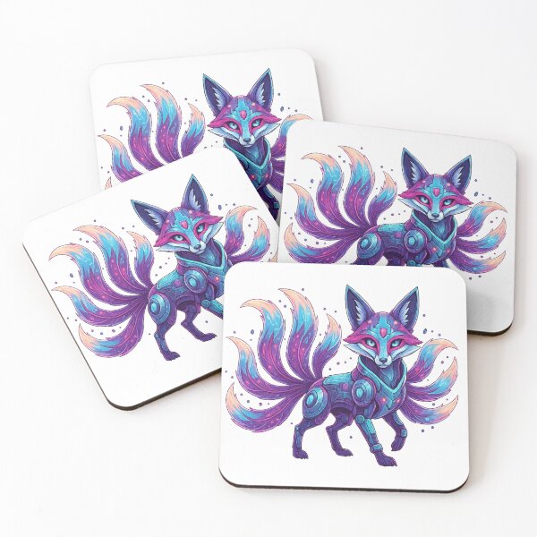 Item preview, Cyberpunk Fox Spirit – Neon Kitsune Warrior designed and sold by Tily360.