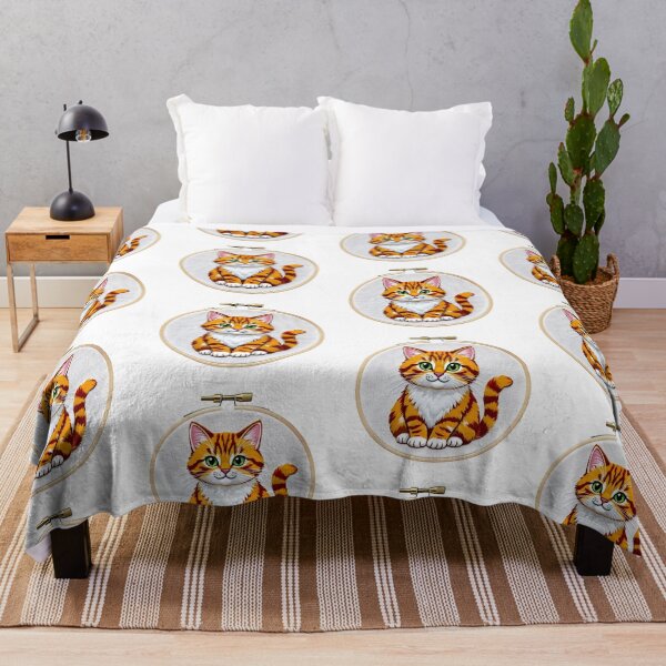Item preview, Embroidered cat designed and sold by PrintLabStudio.