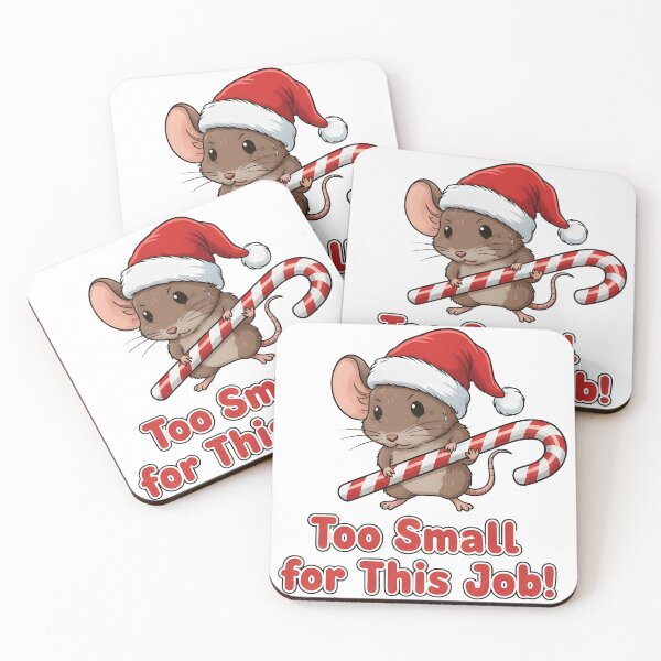 Item preview, XMAS MOUSE Too Small for This Job! designed and sold by Uglyandcute.