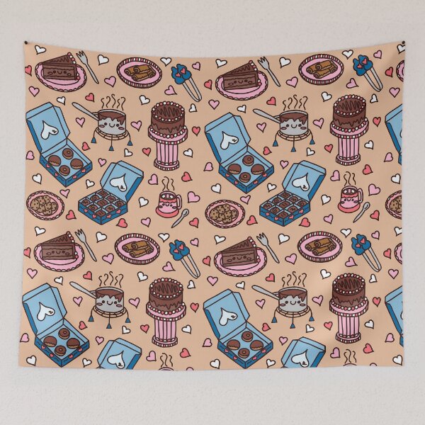Item preview, Cocoa Loco Pattern Mocha Background mjoylawson designed and sold by mjoylawson.au.