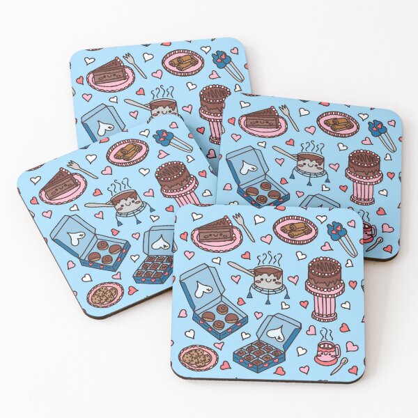 Item preview, Cocoa Loco Pattern Blue Background mjoylawson designed and sold by InfinitePatterns.