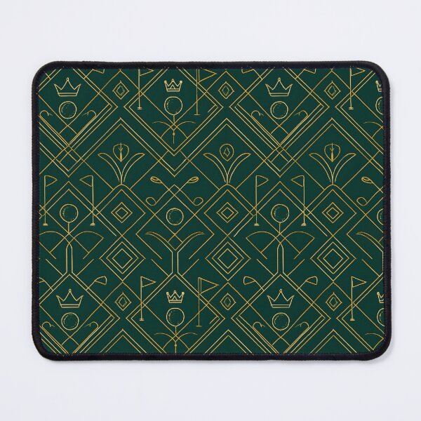 Item preview, Luxury Art Deco Golf Pattern – Emerald Green & Gold Elegant Seamless Design designed and sold by MKV Design.