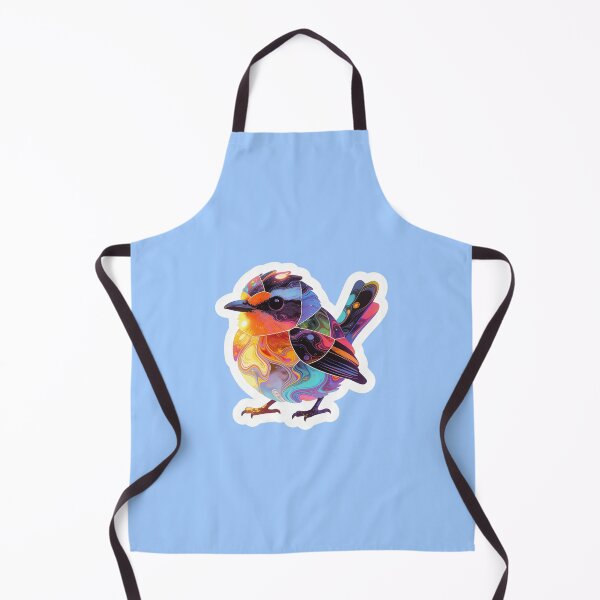 Item preview, Psychedelic Fluid Art Bird Decal Neon Cosmic Swirls and Abstract Geometric Segments designed and sold by Cherrydora.