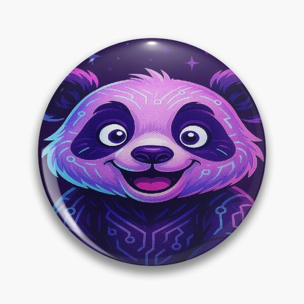 Item preview, Neon Cyber Panda — Futuristic Glow Circuit Animal Art | Cute Cyberpunk Panda Illustration designed and sold by AyoubCreativeLab.