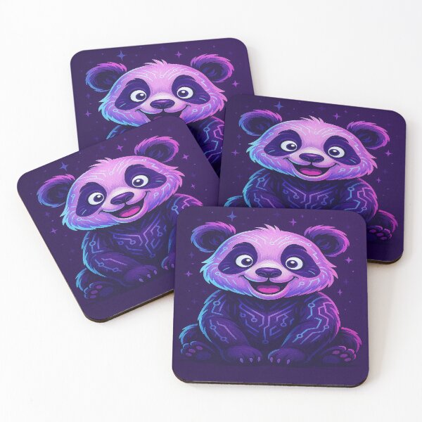 Item preview, Neon Cyber Panda — Futuristic Glow Circuit Animal Art | Cute Cyberpunk Panda Illustration designed and sold by AyoubCreativeLab.