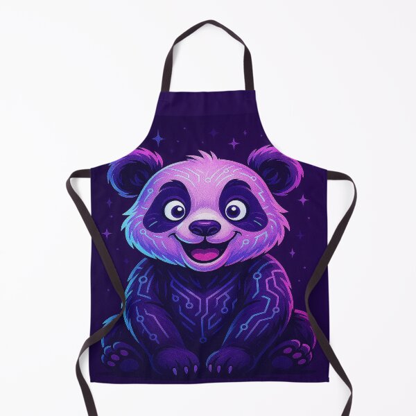 Item preview, Neon Cyber Panda — Futuristic Glow Circuit Animal Art | Cute Cyberpunk Panda Illustration designed and sold by AyoubCreativeLab.