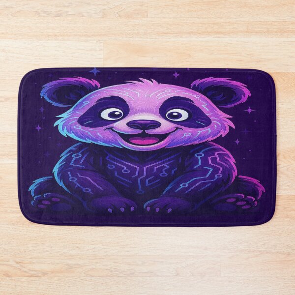 Item preview, Neon Cyber Panda — Futuristic Glow Circuit Animal Art | Cute Cyberpunk Panda Illustration designed and sold by AyoubCreativeLab.