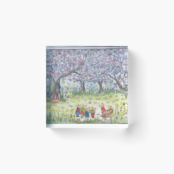 Item preview, Cute Mice Below Blossoming Magnolias  designed and sold by RMHamilton.
