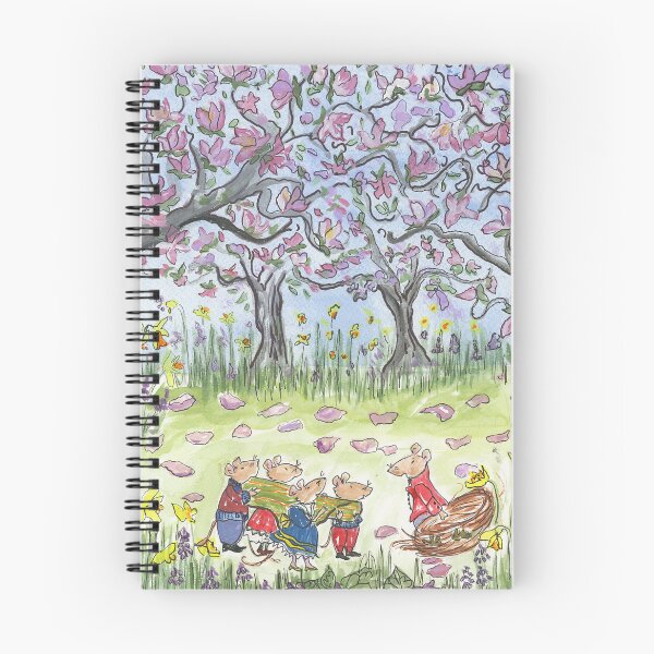 Item preview, Cute Mice Below Blossoming Magnolias  designed and sold by RMHamilton.