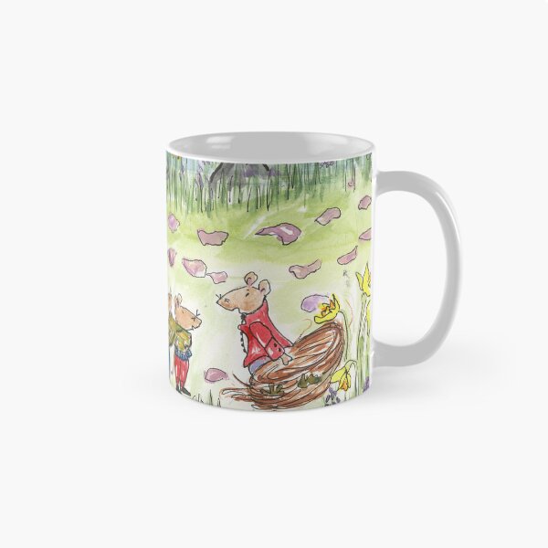 Item preview, Cute Mice Below Blossoming Magnolias  designed and sold by RMHamilton.