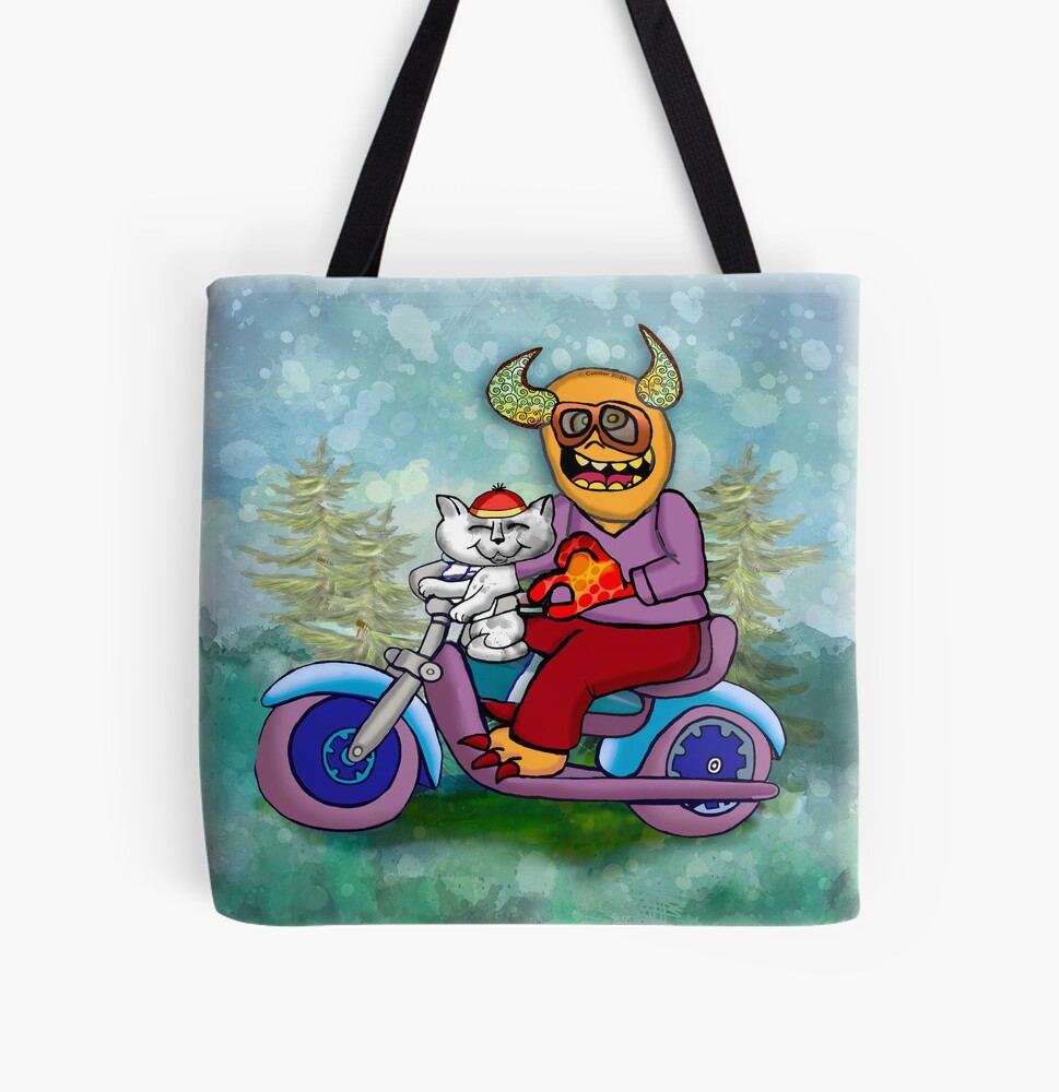 Motorcycle Monster tote bag