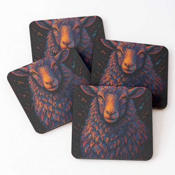 Item preview, The Luminous Sheep – Psychedelic Neon Artwork designed and sold by kastabembe.