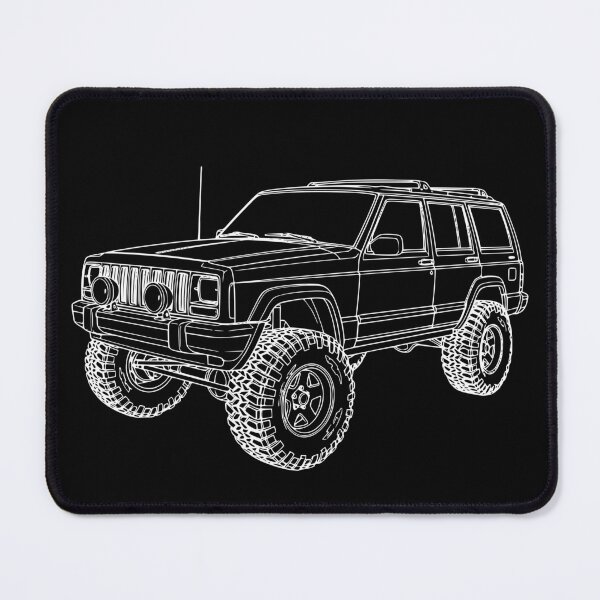 Item preview, Classic Cherokee XJ Off-Roading Line Art designed and sold by Off-Road-Zone.