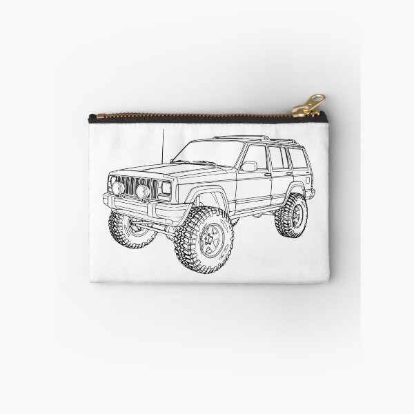 Item preview, Classic Cherokee XJ Off-Roading Line Art Black designed and sold by Off-Road-Zone.