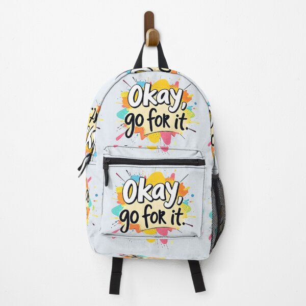 Item preview, Motivational Quote "Okay, go for it" - Bold Graphic Art Design designed and sold by Motifai.