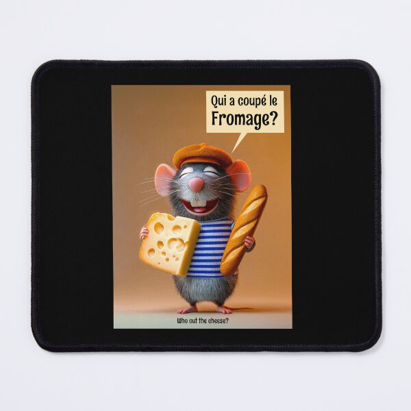 Item preview, Qui a Coupé le Fromage? – Funny French Rat Cheese Pun designed and sold by FrancophileFun.
