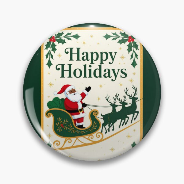 Item preview, Santa, Reindeers & Holly - Happy  Holidays designed and sold by DesignsByPrnces.