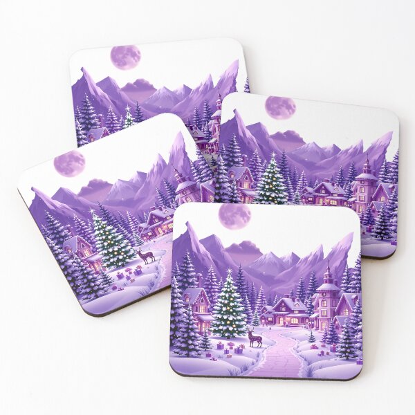 Item preview, Where winter dreams glow in shades of violet  designed and sold by JIVORYARTWORK.