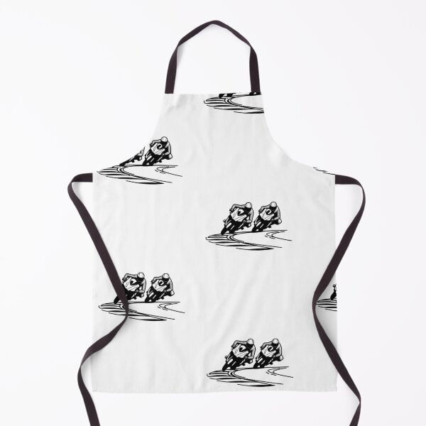 Item preview, Two motorbike riders turning in a race curve_20_side view designed and sold by Aariq.