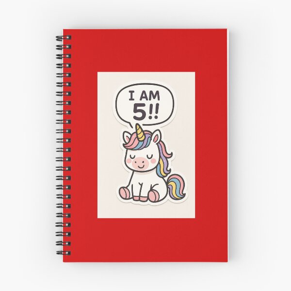 Item preview, Adorable little unicorn saying “I’m 5!!” designed and sold by JACreationsShwe.