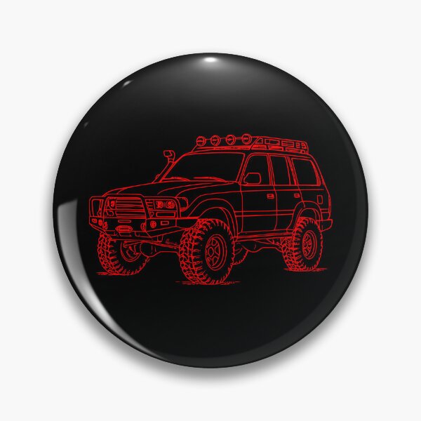 Item preview, Land Cruiser 80 Series Line Art Red designed and sold by Off-Road-Zone.