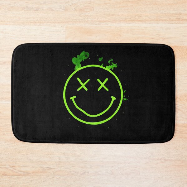 Item preview, Neon Green Glowing Smiley – Nirvana Inspired Grunge Fan Art designed and sold by AddictiveDesign.