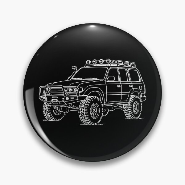 Item preview, Land Cruiser 80 Series Line Art White designed and sold by Off-Road-Zone.